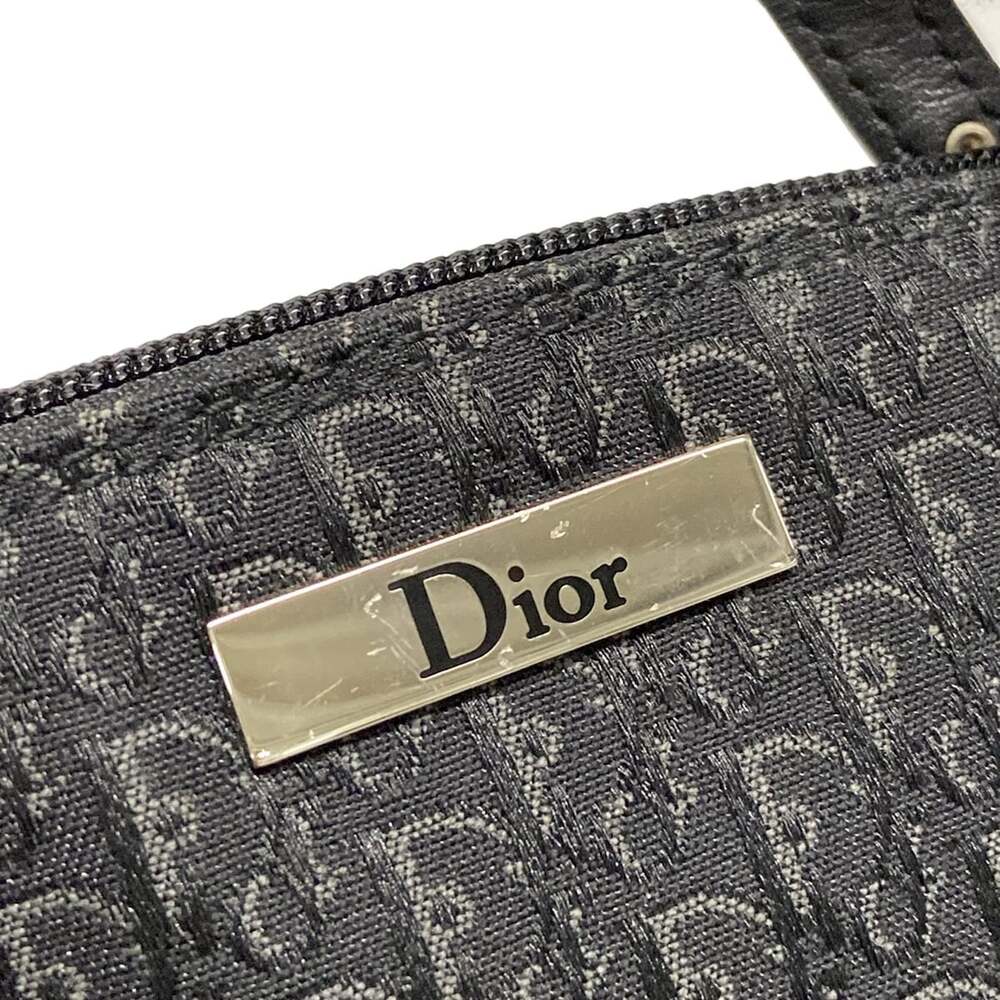 Christian Dior DIOR/ChristianDior Trotteur Handbag Black Dark Gray Jacquard - Picture 15 of 15